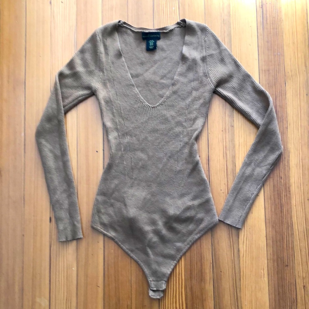 House of Harlow 1960 brown body suit. XS